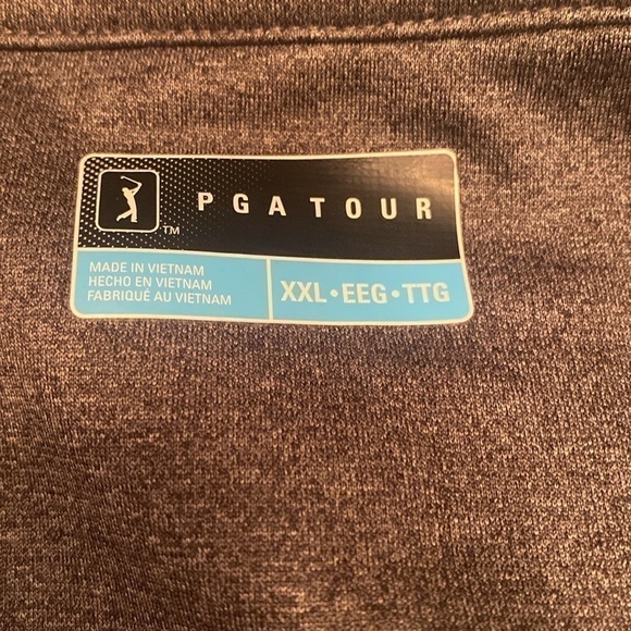 Men’s PGA Tour Insulated Quilted Jacket Golf Windbreaker Black and Gray Sz XXL - Picture 5 of 5